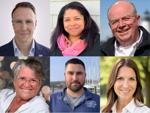 From top left: Eric Beauregard, Frances-Feliz Kearns, James Harlfinger, Judy Mooney, Ned Kaiser and Nicole Doyon Lynch. 