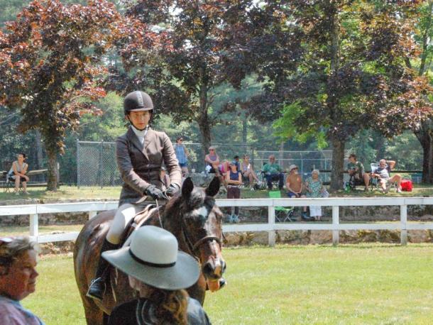 Abigail Welch rides Tribaldi during the Marion Horse Show on Sunday, July 6. Photos by Grace Roche