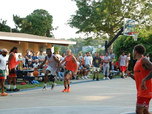 All Season Services, in gray, beat Yell4Fun, in orange, at the Embargo Summer League's championship game Sunday, Aug. 9. Photos by Grace Roche