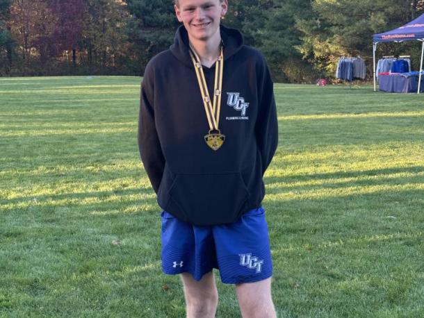 Sam Fischer earned Mayflower League All-Star honors after his Tuesday, Oct. 20 performance. Photo source: Upper Cape Tech
