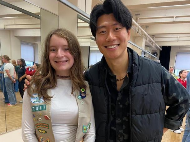 Charlee with Joomin Hwang. Submitted photo