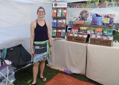 Hazlett showcases her work. Photo by: Kenneth Borges.