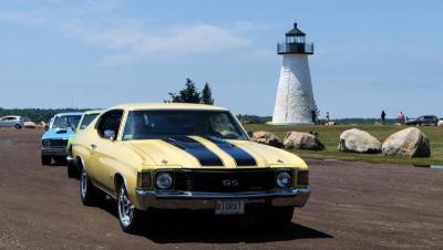 A Chevrolet Camaro SS pulls out of Ned’s Point.