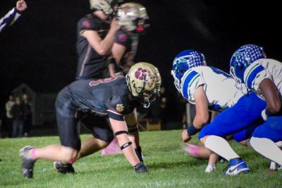 John Ramos readies himself on the line. Photos by Mari Huglin 