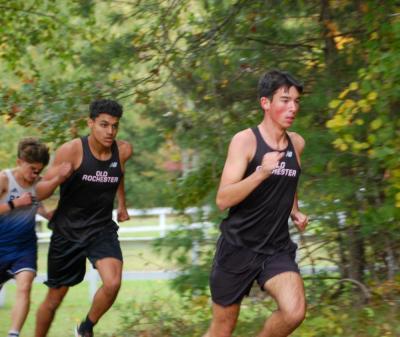 Noah Robert-Howley (right) and Ryan Calderone (left) lead their team on the course. Noah Robert-Howley (right) and Ryan Calderone (left) lead their team on the course.