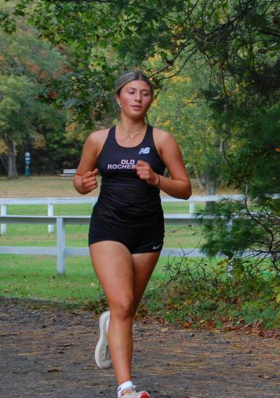 Elin Humenuk after finishing a hill. Elin Humenuk after finishing a hill.