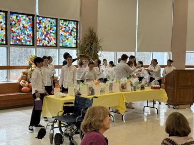 Old Rochester Regional Junior High School students served their community at the Council on Aging.
