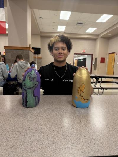 Some chose to stay at Old Rochester and paint buoys for the Marion Buoys of Hope. Source: ORRHS Facebook Page