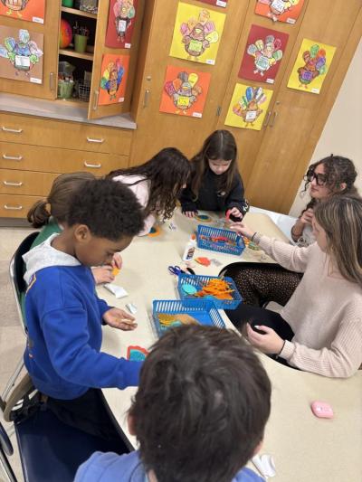 Students make crafts together at Old Hammondtown. Source: ORRHS Facebook Page