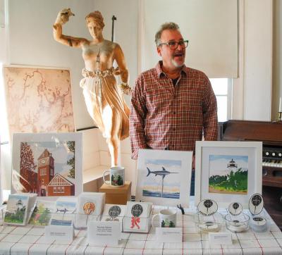 Artists filled the Mattapoisett Museums with crafts and goods to share. Photos by Mari Huglin
