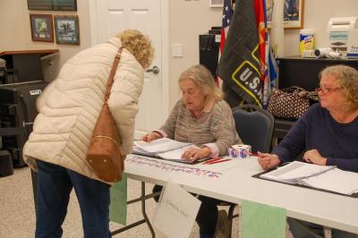 Volunteers assisted voters from 12 p.m. to 8 p.m.