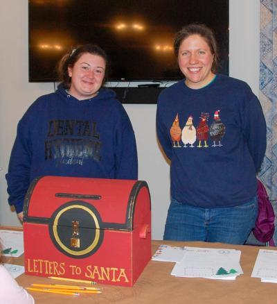 Letters to Santa were a popular evening activity.