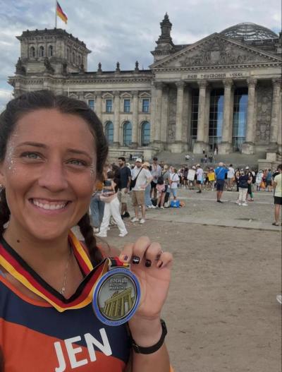 September 21, 2025 after Pease finished the Berlin Marathon.