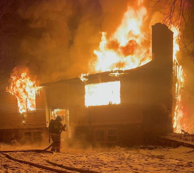 The home at 524 Snipatuit Road in Rochester was deemed a total loss after a serious house fire Jan. 23. Source: Rochester Fire Department