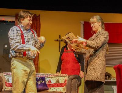 Mickey and Randi share a moment.