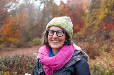 Diane Pienta leads the walks and therapy-like sessions on Sippican Land Trust properties. Photos by Mari Huglin