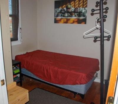 There are two bedrooms in the current fire station.