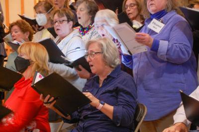 The choir practices for most of the year. 