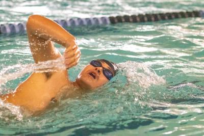 Robert Davis catches a breath. 