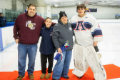 Nathan Tobin celebrates the end of the ice hockey season with his family. 