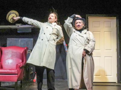 Samantha Asker, left, and Jennie Williamson played various roles throughout the show. 