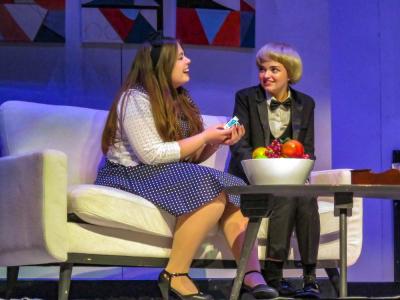 Amanda Tomasso, left, and Tessa Ripley play two young people who can't seem to stop bickering. Photos by Grace Roche