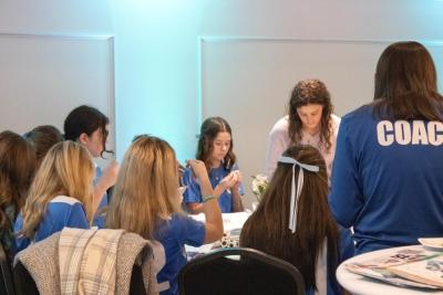 Madelyn's soccer teammates attended the celebration of life to commemorate their friend and fellow player. 
