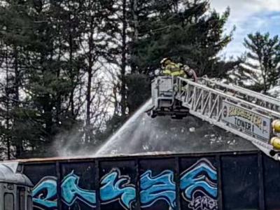 The Rochester Fire Department put out a fire at the SEEMASS facility on Saturday, March 28. Photos source: RFD