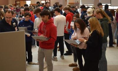 Old Rochester Regional High School students recently participated in the third annual Credit for Life Fair. Photo source: Old Rochester Regional School District