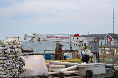 Four years later, the boatyard has recovered from the fire. 