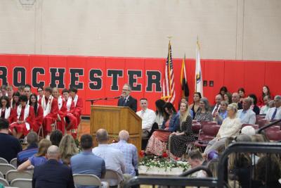 State Rep. Mark Silva awarded the top 10 students at Senior Awards night on Thursday, May 28. Photos source: ORRHS
