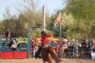 Exiting the mane event.