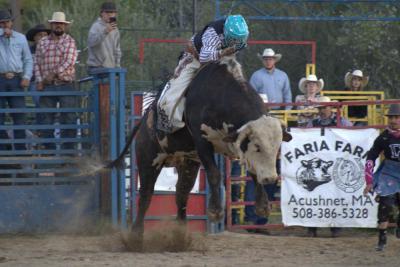 This rider getting bucked up.
