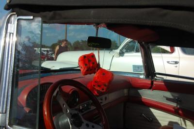 Many owners matched their rearview mirror decorations to the color of their car. 