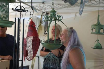 Wind chimes were among the many goods on sale during Harbor Days. 