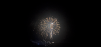 Fireworks lit up the sky around Silvershell Beach in Marion. Photos by Grace Roche