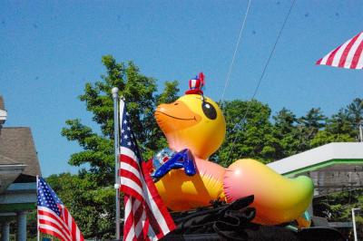 An inflatable duck float stands atop a vehicle during the Marion Independence Day parade on Saturday, July 4. Photos by Grace Roche