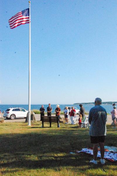 Organizers thanked people for coming to the picnic and honored service members who died in duty. 