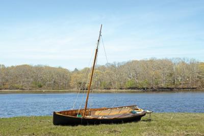 A boat built by high schoolers in New York City was used in the shoot. 