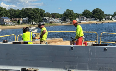 The bridge repair work on Route 6 is set to fully resume following a pause in July. Photo by Tanvi Kulkarni