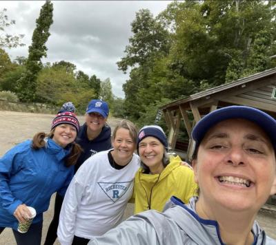 After the COVID-19 pandemic, the team started walking the Falmouth bike path, and completed the half marathon distance in 2022. 