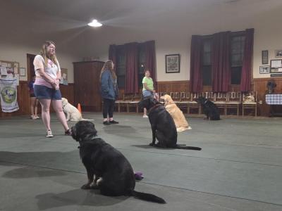 Suzanne Gentilhomme trains her dog Archie. “I love all the instruction that we get here, but also all the friends that we’ve made here,” Gentilhomme said.