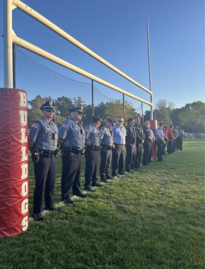 The game on Sept. 11, the 25th anniversary of 9/11, started with honoring local policemen and firefighters. 
