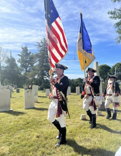 The color guard was dressed in historic clothing.
