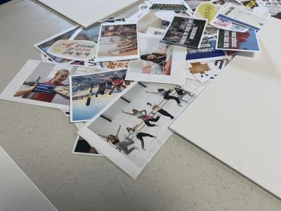 Participants made vision boards to inspire them to be confident. 