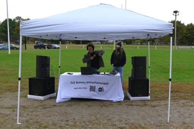 DJ Zavier Tan playing music for the festival.