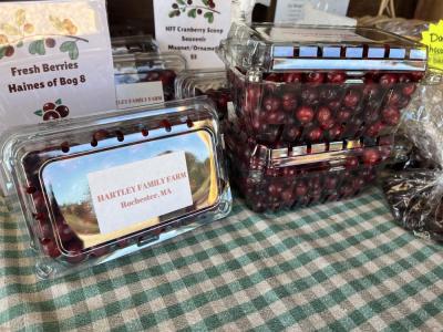 Visitors can buy cranberries harvested on the property at the farm's gift shop. 