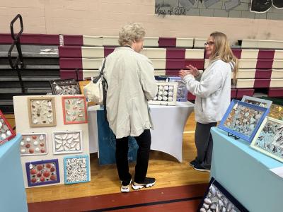 Vendors filled the ORR gymnasium. 