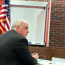 David MacDonald, the owner of the dog in question, listens to the hearing. Photo by: Sandy Quadros Bowles