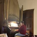 Gardzina playing the 127 year old organ. Photos by: Taylor Fruzzetti